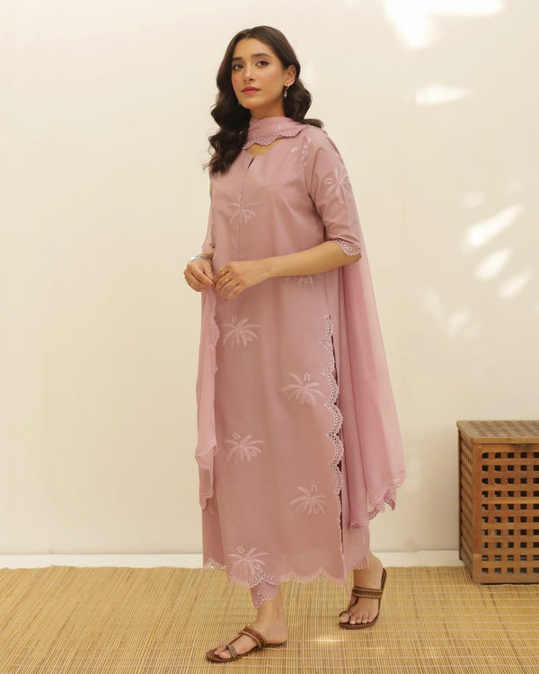 Dusty Bloom | 3-Piece Stitched Lawn Eid Arrival