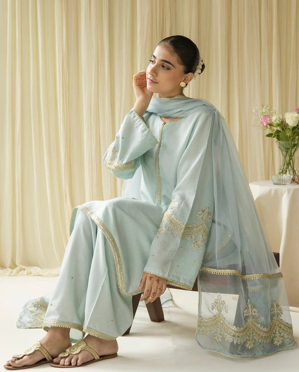 Serene Sky | 3-Piece Stitched Lawn  Arrival