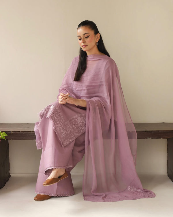 Dusty Lavender | 3-Piece Stitched Lawn Eid Arrival