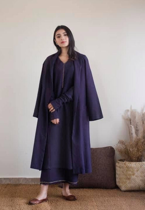 Purple | 3-Piece Stitched Winter Arrival