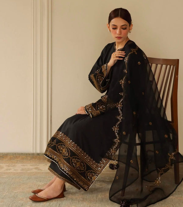 Black | 3-Piece Stitched Lawn Arrival