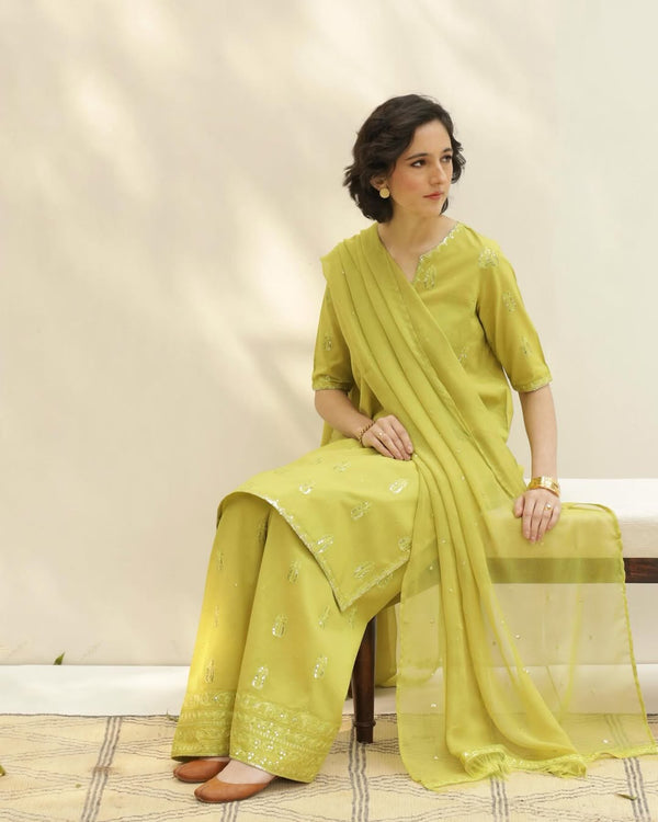 Lime Green | 3-Piece Stitched Lawn Eid Arrival