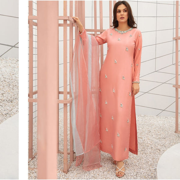 SUMMER WEAR  ALIC PEACH- HEMEL SILK