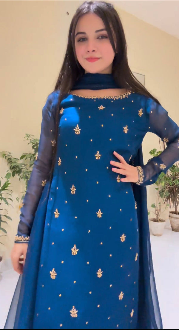 SUMMER WEAR BLUSH ROYAL BLUE  STITCH