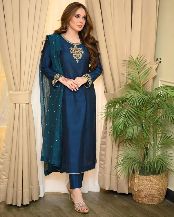 SUMMER WEAR   PANCHI- HEMEL SILK