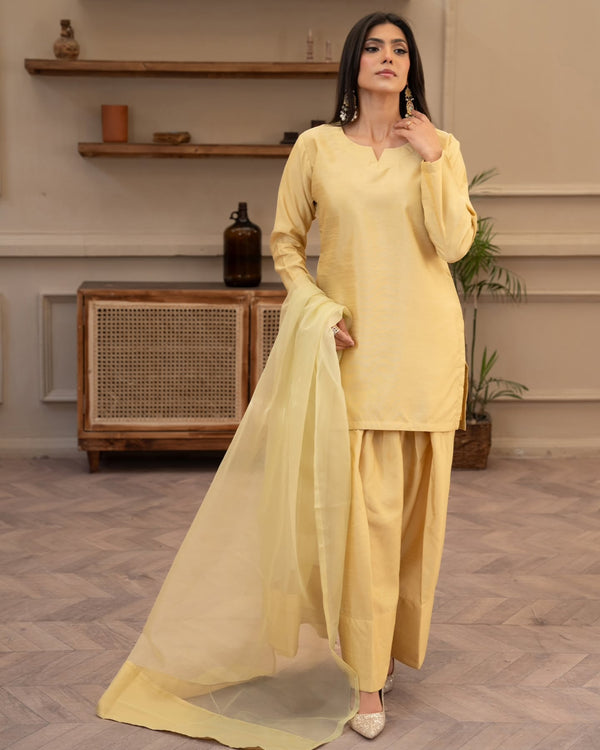 SUMMER WEAR MULTI LIGHT YELLOW STITCH