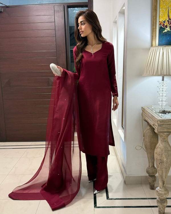 SUMMER WEAR  WA-MULTI  MEHROON   STITCH