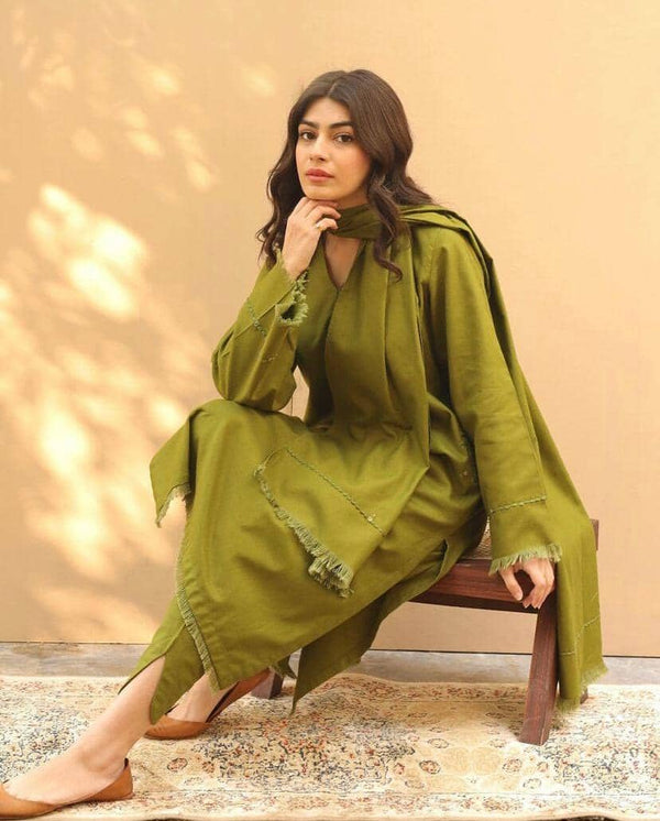 Spring Leaf | 3-Piece Stitched Winter Outfit